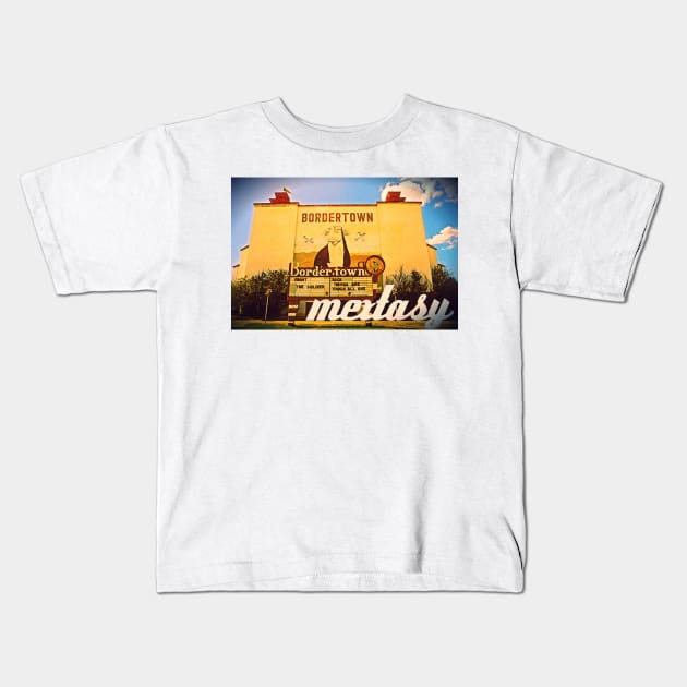 Bordertown Drive-In Rasquache Mextasy Kids T-Shirt by mextasy